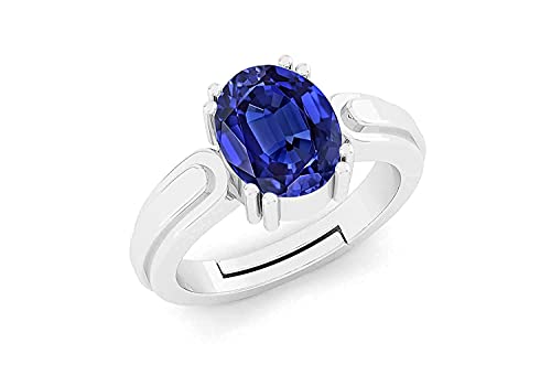 Bague saphir bleu véritable non traité pour éviter les contrefaçons