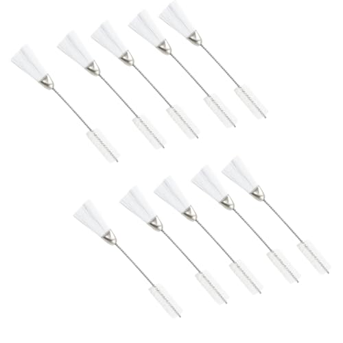 ZORESCOLEO 10 cepillos de doble extremo para máquina de coser, cepillo de pelusa para zonas de difícil acceso en teclados electrónicos de instrumentos musicales