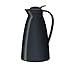 Produktbild alfi ECO 1,0l, black, Isolierkanne mit hygienischem Hartglaseinsatz aus Kunststoff, Drehverschluss mit bequemer Drucktaste, Ausgießen mit einer Hand, ideal als Kaffeekanne, Teekanne, BPA-frei