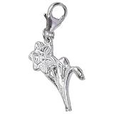 Maldon Jewellery Daffodil 2D esterlina clip de plata en encanto .925 x 1 Flores & Daffodils encantos