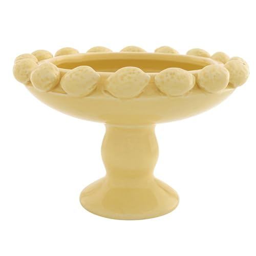47th & Main Lemon Ceramic Cake Stand Small Tabletop Pedestal