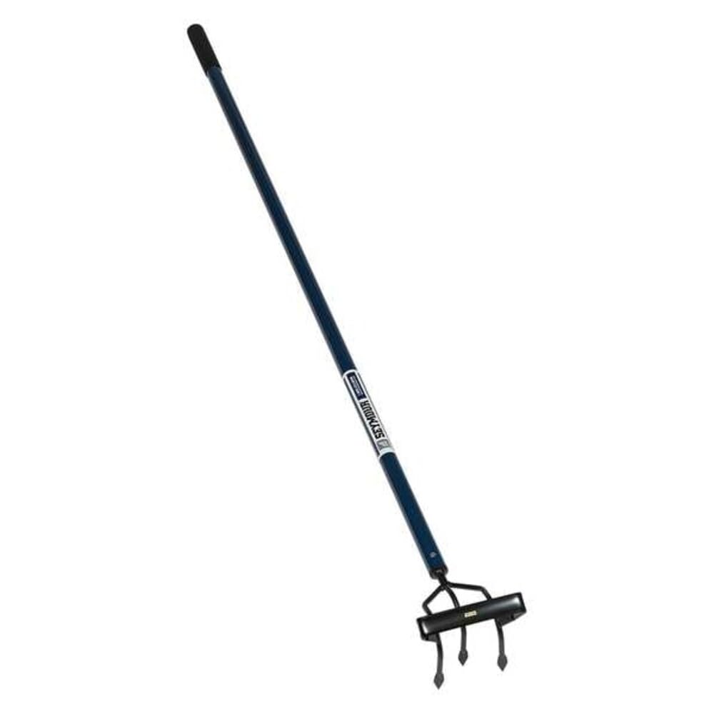 Seymour Prong Cultivator (Various Size and Style), 60" Powder-Coated Aluminum handle with Cushion Grip, S500 Industrial Series- Welded 4-Prong