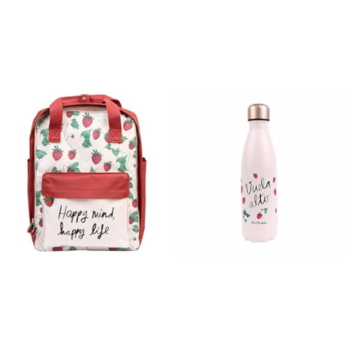 Botella de Agua Acero Inoxidable y Mochila Escolar