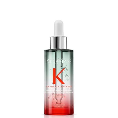 Kérastase Genesis Homme, Sérum Anticaída Fortificante con Aminexil, Para pelo fino y debilitado, Sérum Anti-Chute Fortifiant, 90 ml