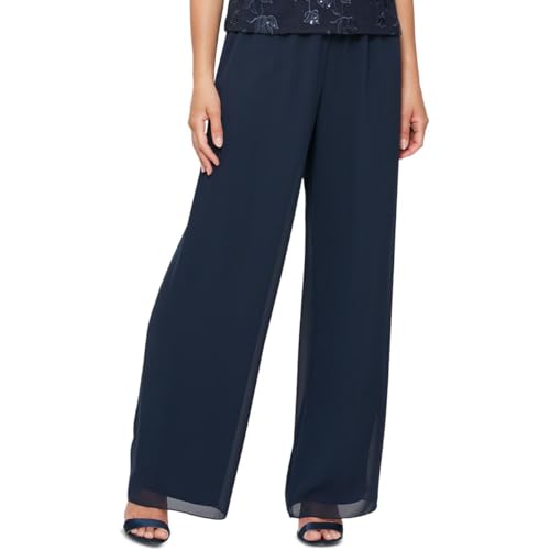 Image of Straight Leg Chiffon Pant