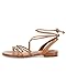 Ermonn Women's Lace-up Flat Sandals Strappy Open Toe Slingback CrissCross Casual Summer Slides