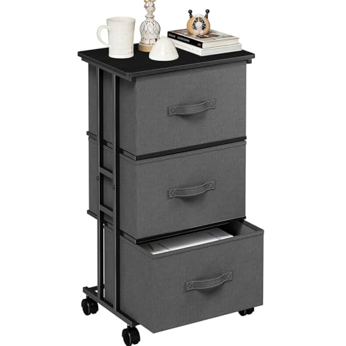 SageNest 3 Drawers Dresser with Wheels Small Nightstand by SageNest - Used condition - US$36.45