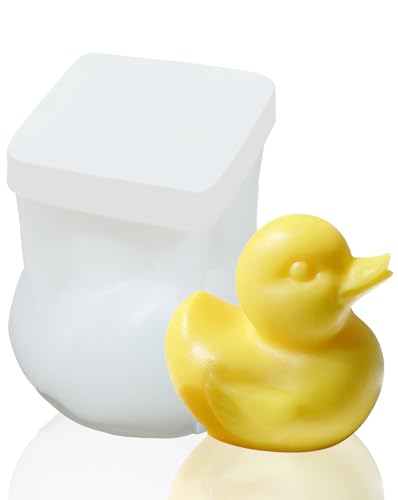 Liobelon Entenform, 3D-Enten-Silikonform, Entenform, Kerzenform, Tierharzformen, Enten, Schokolade, Fondant, niedliche Tierornamente, Werkzeug für Gips, Aroma, Harz, Ton