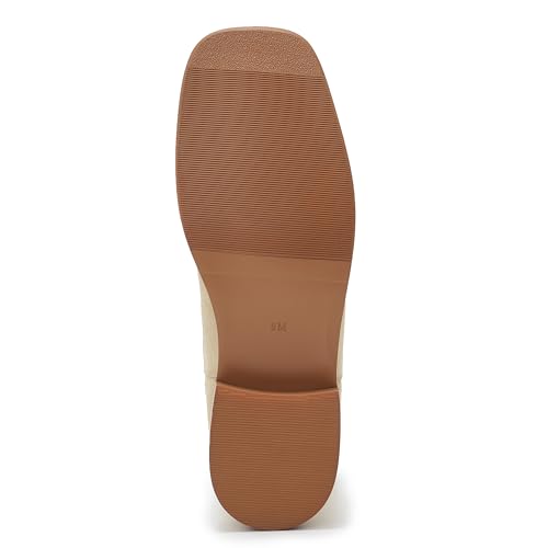 Image of Cowgirl Boots Square Toe Cowboy Boots For Women Ladies Mid Calf Low Heel Flat