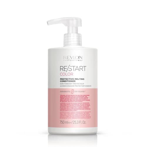 REVLON PROFESSIONAL RESTART COLOR Acondicionador Fundente Protector, acondicionador potenciador del brillo del color para cabellos teñidos, anti decoloración, desenredante, 750ml