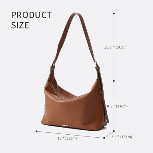 Image of FION Hobo Bag for Women - Soft Leather Crossbody Purse, Shoulder Hand Bag with Adjustable Strap