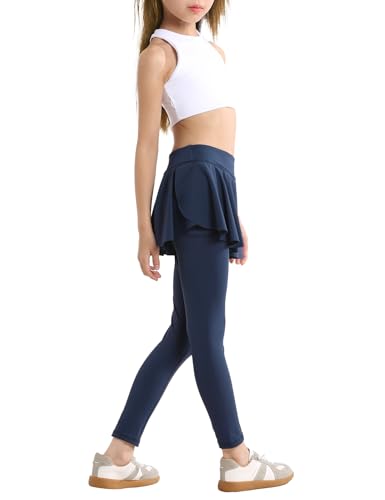 Hvididan Leggings Uniforme Escolar para Meninas, Calças para Meninas Crianças, Saia com Babados, Rou