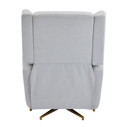 Sillón tapizado giratorio gris claro miniatura 6