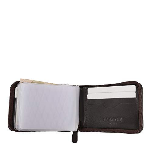 Carteira De Couro Legítimo Masculina Porta Cartão Nota 86 (Café)