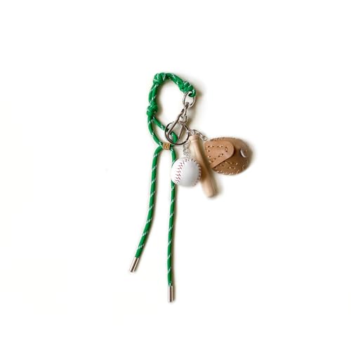 Image of Baseball & Rope Bag Charms - Adjustable Handbag & Backpack Charms, Cute Purse Accessories for Tote Bags & Gifts