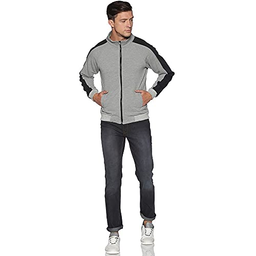 Image of Campus Sutra Men Cotton High Neck Sweatshirt