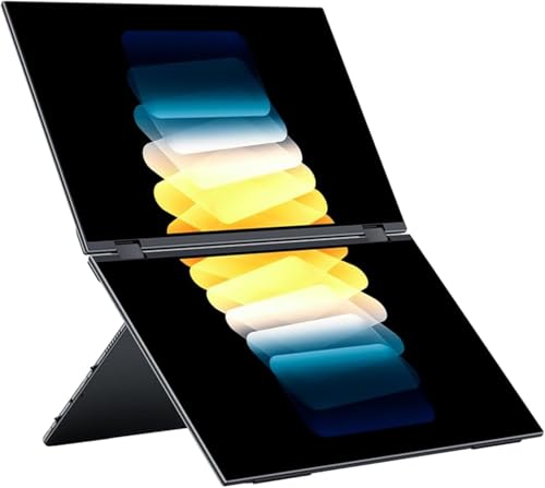 EHOMEWEI - مانیتور قابل حمل 16x2 FHD 60Hz با دید دوگانه، قاب فلزی 100% DCI-P3 400 Nit CNC برای لپ تاپ، تبلت، تلفن برای Windows MacOS X1