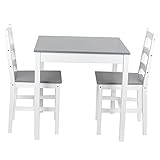 Lista de paquetes: 1 x mesa, 2 x silla, 1 x bolsa de accesorios, 1 x manual de instalación en inglés, 1 x llave, 1 x destornillador. Tamaño de la mesa: aproximadamente 74x74x72.5cm / 29.1x29.1x28.5in. Tamaño de la silla: Aprox.41x44.7x85cm / 16.1x17.6x33.5in. Soporte de carga de la mesa: 100 kg / 220,46 libras. Soporte de carga de la silla: 100 kg / 220,46 lb
