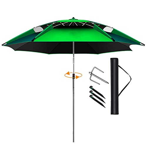 Parasols Umbrellas a prueba de agua para un paraguero para pescar, acampar, barbacoa, playa, jardín al aire libre, protección de sombra solar de 360 ​​°, refugio de sol, copa de paraguas al aire
