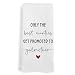 GWFSJYU Godmother Gifts Kitchen Towels, Gifts for God Mother Dish Tea Towels from Godchild, Only The Best Aunties Get Promoted to Godmother Gift Hand Towel for Kitchen Bathroom, 16x24 Inch