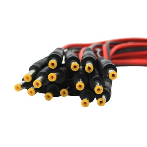 Cables de alimentación CC para cámaras de vigilancia de 12V y 5A con conector macho 18 AWG 5