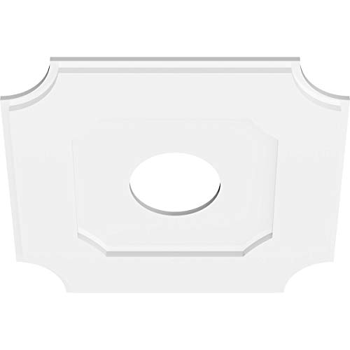 Image of Ekena Millwork CMP22LE-06000 Locke Architectural Grade PVC Contemporary Urethane Ceiling Medallions 22 inchOD x 6 inchID x 13 inchC x 1 inchP