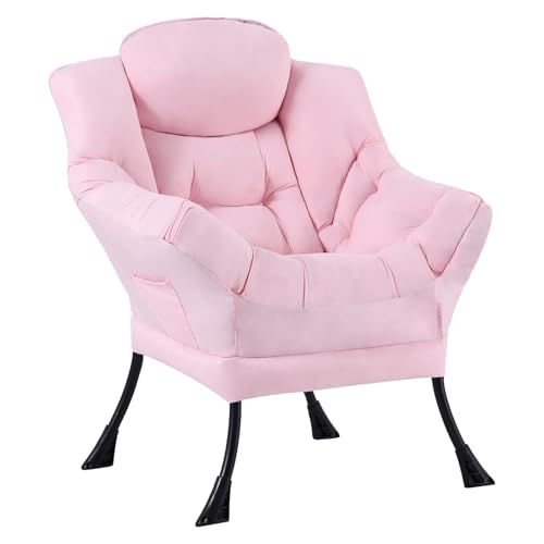 Welnow Lazy Chair for Living Room, Pink