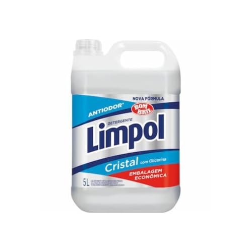 Limpol Detergente Cristal Antiodor com Glicerina, Embalagem Econômica, 5 Litros