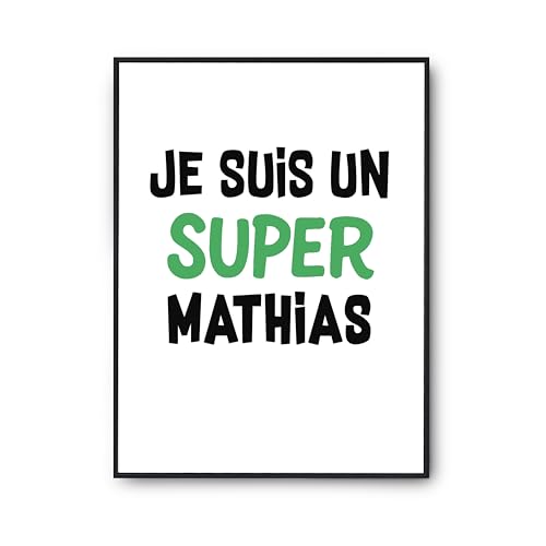 Poster A3 Un Super Mathias 2 par Otshirt - Idée Déco Murale Humour