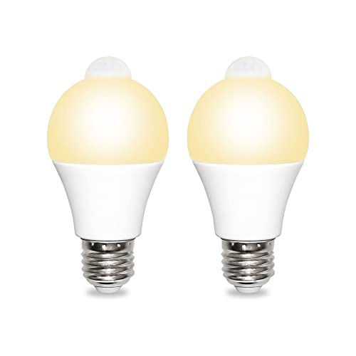 Najiny 人感センサー電球 E26 15W 高輝度1020LM 100W相当 自動点灯/消灯 明るい 消し忘れ防止 節電 省エネ 防犯 玄関 階段 廊下 洗面所 室内 2個セット (電球色)
