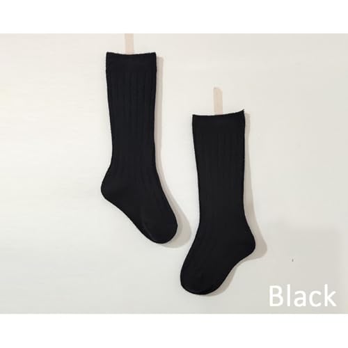 Baby Kids Socks 2-Pack - Striped Crew Socks for Boys & Girls, 80% Cotton, Soft & Breathable2