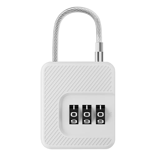 Riaisttd Candado de combinación – 3 dígitos resistente a la intemperie antirrobo – Candado de combinación sin llave | para equipaje de viaje, mochila, gimnasio, casa, cajón, armario puerta