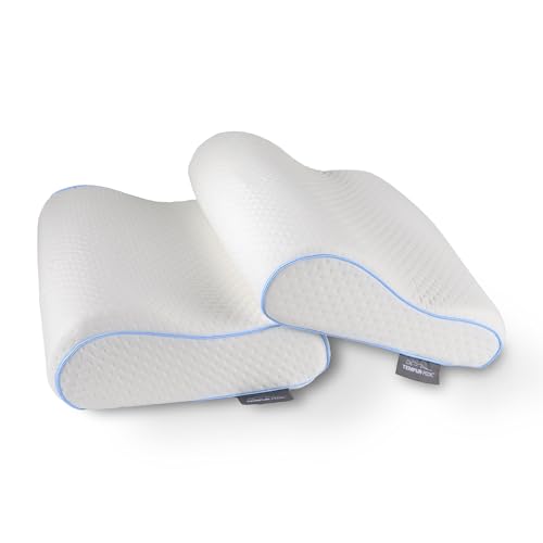 Image of Tempur-Pedic TEMPUR-Neck + Cooling Pillow, Standard - Medium Profile - 2-Pack