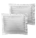 American Pillowcase Egyptian Cotton Luxury Striped 540 Thread Count 2-Piece Pillow Sham Set - Boudoir, White