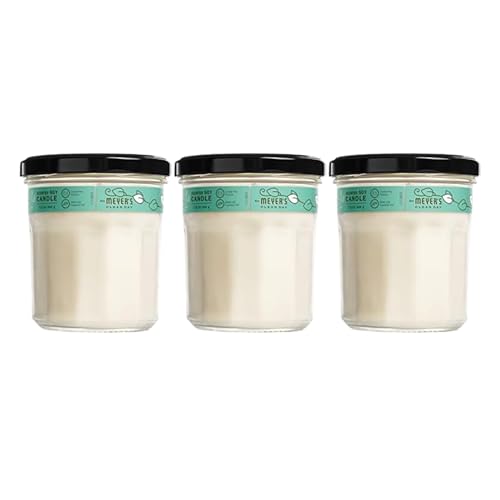 Mrs. Meyer's Clean Day Soy Aromatherapy Candle, Made Essential Oils, Basil, 7.2 Ounce (Pack of 3)