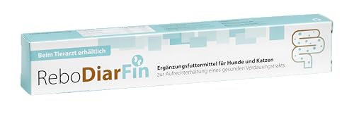 ReboDiarFin Verdauungs-Paste für Hunde & Katzen 16 ml: Unterstützung bei Verdauungsstörungen, Mit Pektin & Kaolin, Angereichert mit Glutaminpeptid, Probiotika- & Präbiotika-Mix