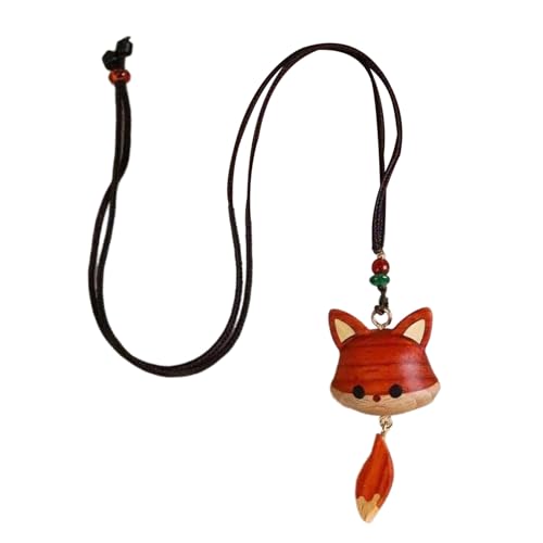 Pendentif renard en bois pour porte-clés et accessoires décoratifs
