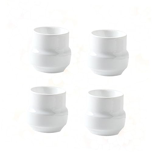 Garneck 4 Pack Ceramic Egg Cup Breakfast Egg Holder Stand Rack Easy to Clean Holder for Home