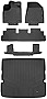 SMARTLINER Custom Fit Floor Mats 3 Rows and Cargo Liner Behind 2nd Row Set Black Compatible with 2022-2023 Nissan Pathfinder (7 Passenger Models Only)