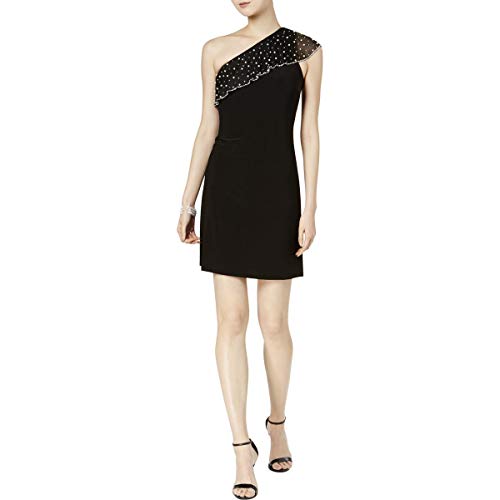 Amazon.com: MSK Women's One-Shoulder Shift Dress (M, Black) : Clothing,  Shoes & Jewelry