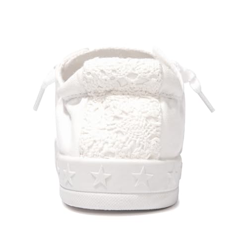 BENEKER Women's Platform Canvas Sneakers Low Top Fashion Sneakers Classic Slip-On Comfort Walking Shoes4