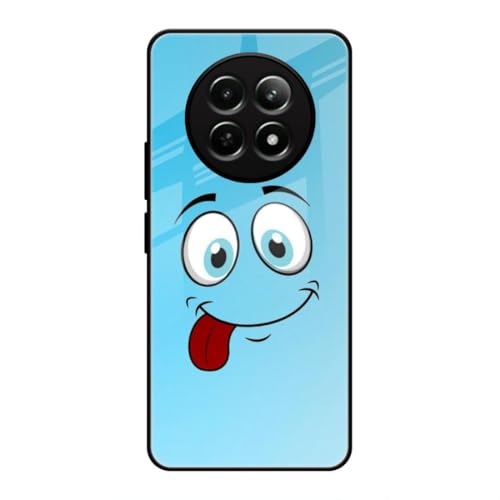 Image of SmashItUp Emoji | Happy |Cool Designer Printed TPU Metal Case Mobile Back Cover for Realme 12x / Realme 12 / Realme 13 / Realme C65 / Narzo 70x (5G)