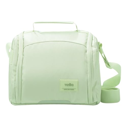 TOTTO - Bolsa Térmica Porta Alimentos 9 L, Modelo Grafito, 25.5 x 20.5 x 18.5 cm, Bolsa Comida Trabajo, Apertura 180º, Asa de Mano, Correa Ajustable y Removible, Pasador para Ruedas, Color Meadow Mist