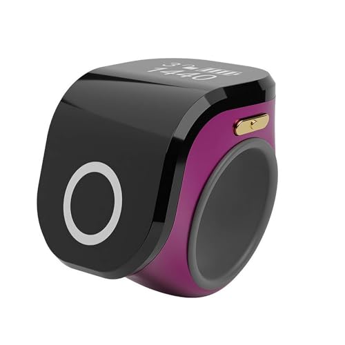 Electronic Smart Clicker Type-C Adjustable Digital Finger Counter Rings Portable Counting Rings for Prayer, Sports & Workout (Purple)