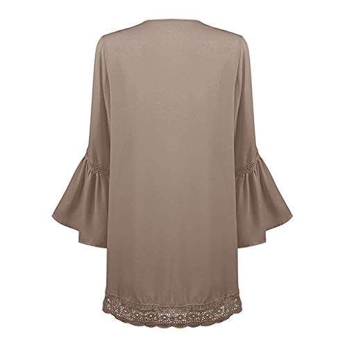 WUAI Plus Size Cardigans for Women,Casual Loose Kimono Cardigans Batwing Sleeve Shawl Cover ups Loose Blouse Tops(Brown,XXX-Large