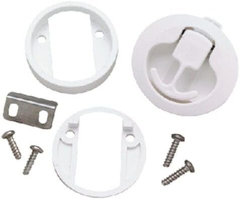5035521 2" Corrosion White Plastic Slam Latch for Boats, RVs and More 50-35521