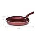 Ecolution Evolve Non-Stick Fry Pan – Pure Heavy-Gauge Aluminum with a Soft Silicone Handle – Dishwasher Safe – Crimson Red – 11” Diameter