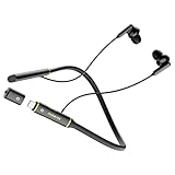 Promise A12 Neckband Bluetooth Earbuds – Wireless Headphones with Built-in Type-C OTG Connector, 60H Playtime, Fast Charging, Noise Cancelling, Magnetic & Lightweight Around-The-Neck Fit (Gold)