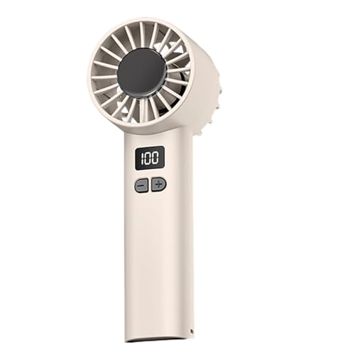 Ventilador portátil: ventilador de mano portátil eléctrico, gadgets frescos silenciosos recargables con viento de 100 velocidades, accesorios de viaje de pantalla LED para acampar al aire libre