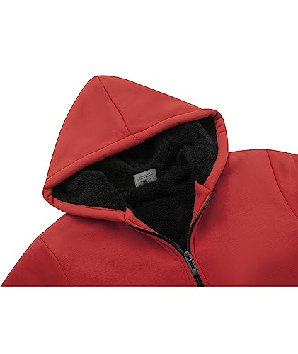 Image of SWISSWELL Unisex Boys Girls Fleece Hoodie Sherpa Lined Jacket Zip Up Hooded Sweatshirt Winter Outerwear for Kids